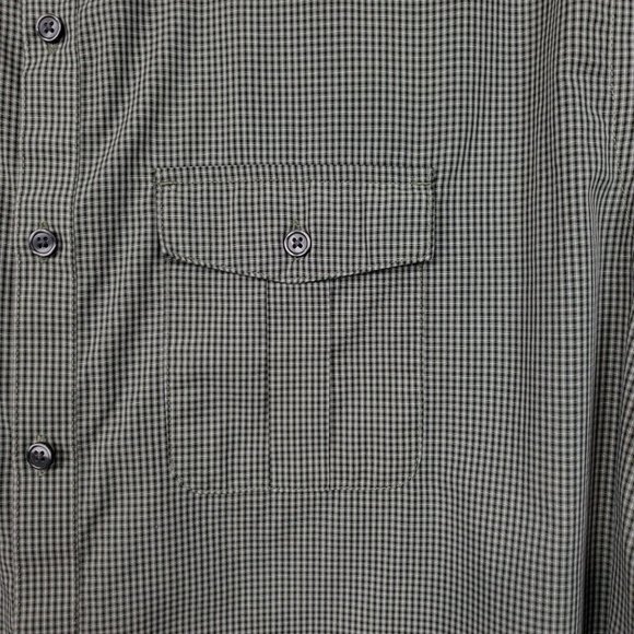 Van Heusen Studio Slim Fit Wrinkle Free Plaid Shirt W/Epaulets SZ XXL 18-18 1/2) - Picture 4 of 13